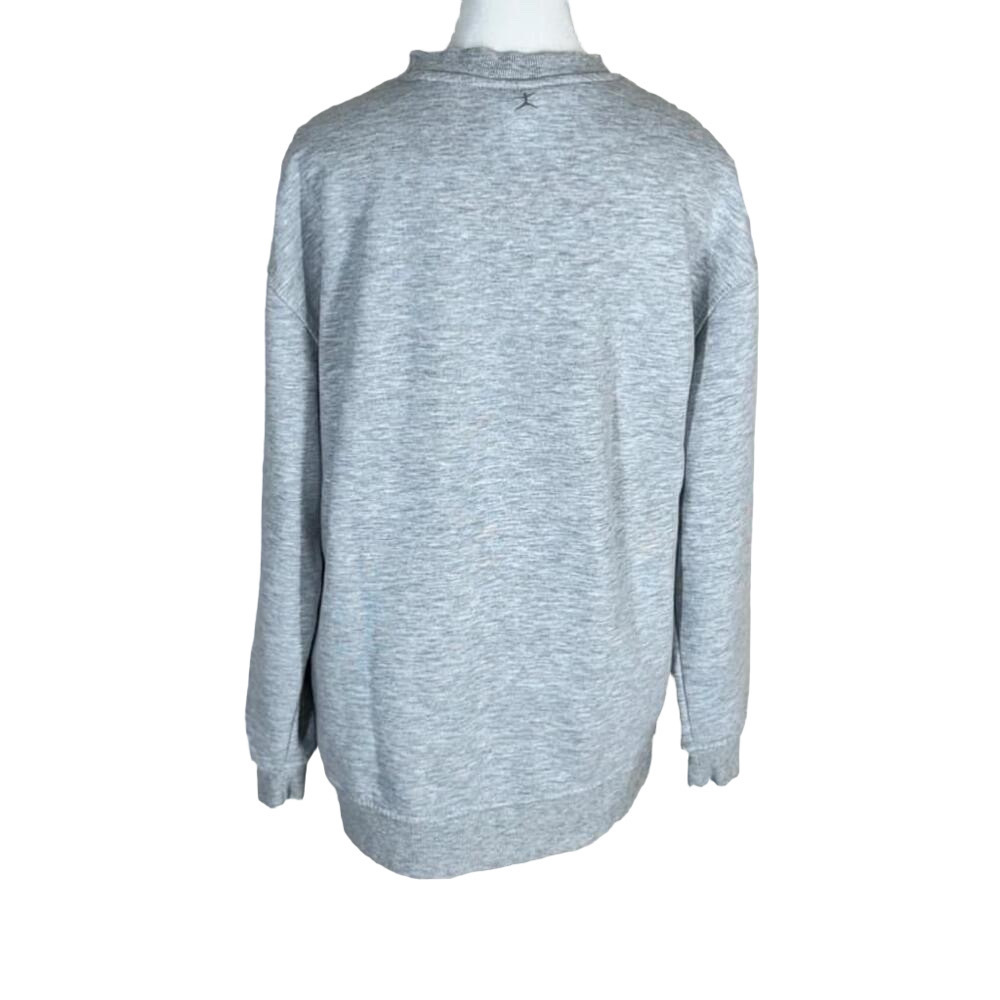 Danskin Ladies Sweatshirt Oversized Crewneck with Pocket Light Heater Grey Sz M - Picture 6 of 14